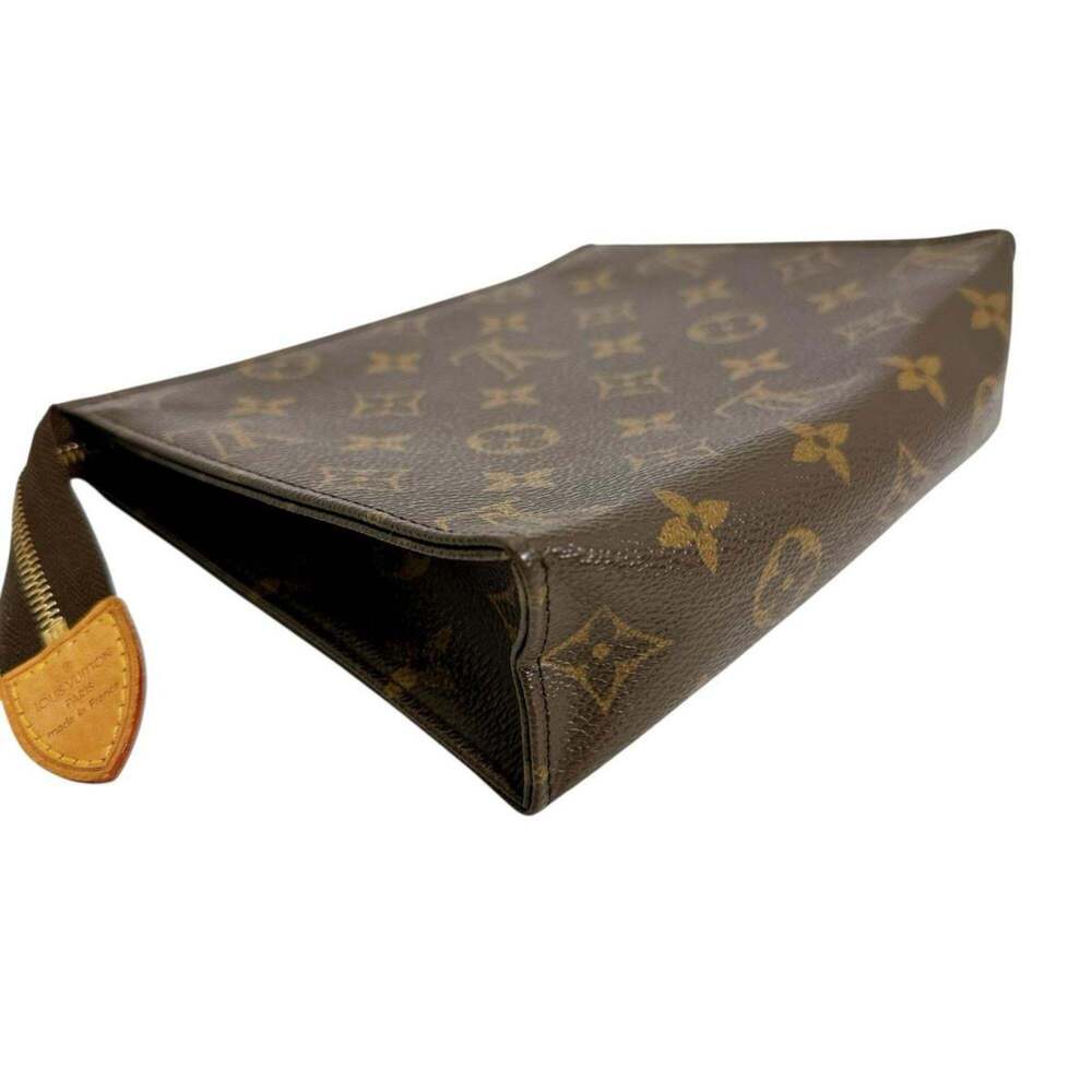 LOUIS VUITTON Authentic Brown Monogram Canvas Pochette Pouch - Picture 4 of 14
